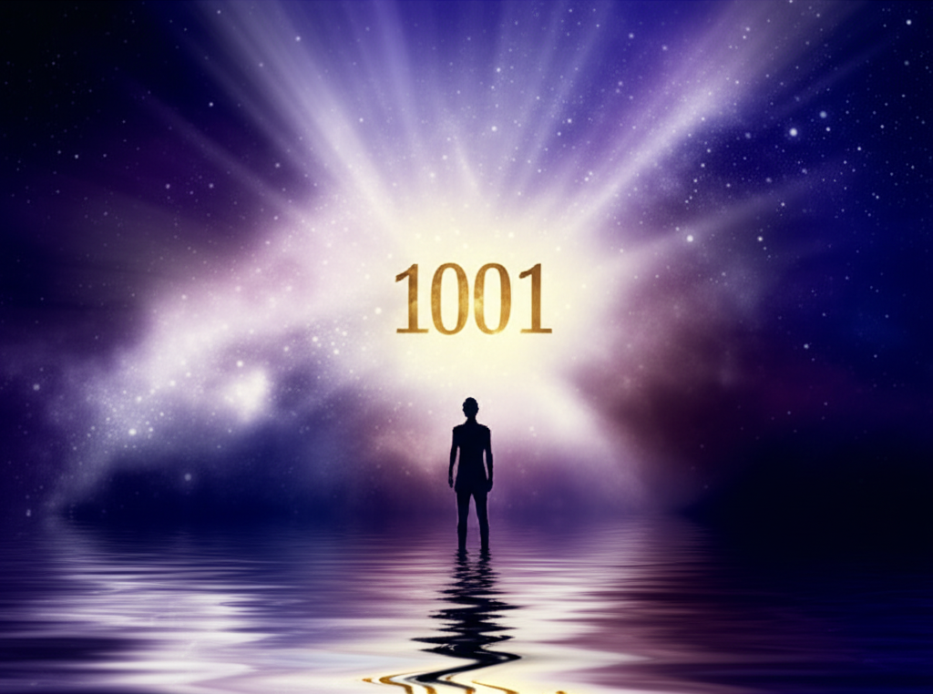 Символическое изображение числа, раскрывающее тему 1001 ангельская нумерология