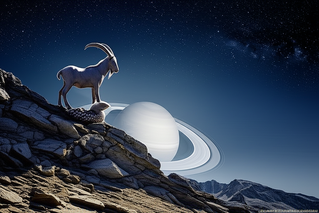 12 января знак зодиака какой — символ Козерога, морской козел, стоящий на вершине горы