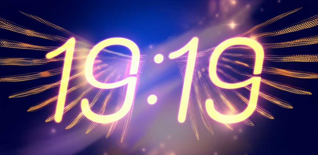 1919 на часах значение ангельская нумерология дорин верче — светящиеся цифры на фоне ангельских крыльев.