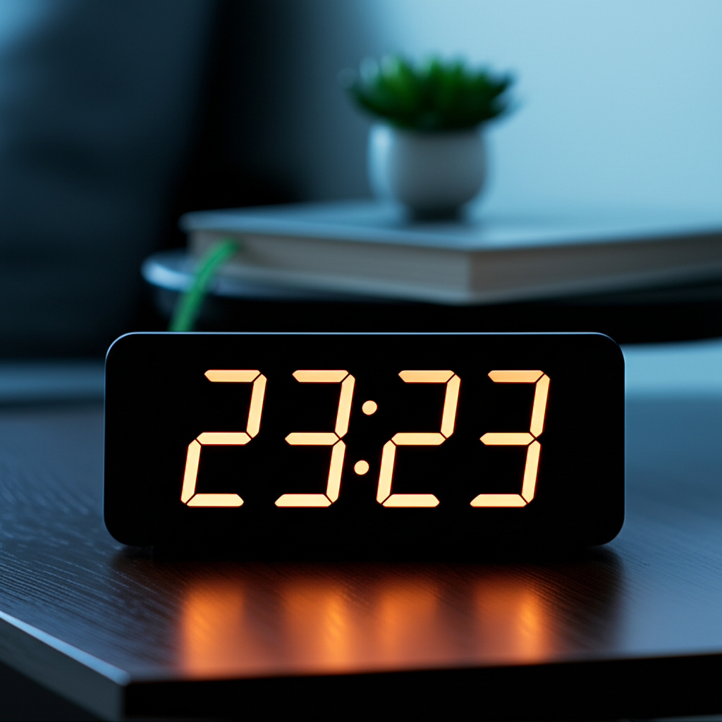 Светящиеся цифры на современных часах показывают 23:23, раскрывая, 2323 на часах что значит это послание Вселенной.