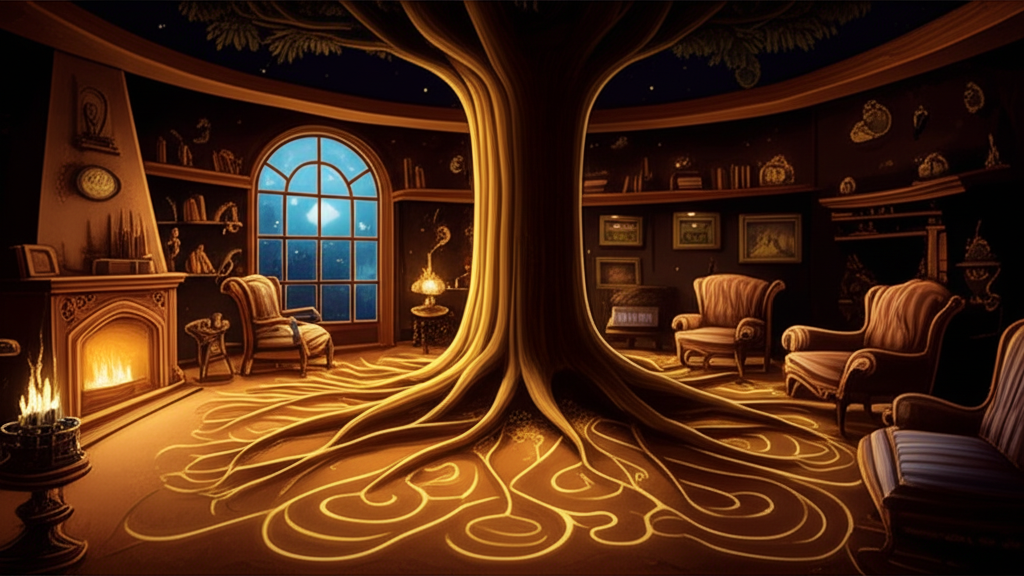 Астрологическая иллюстрация, показывающая, 4 дом за что отвечает: семья, корни и внутренний мир.