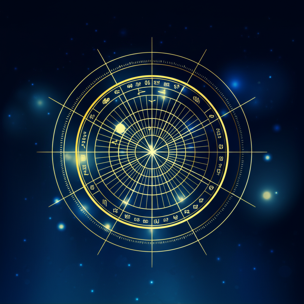 Персональная астрология натальная карта, показывающая расположение планет и знаков.