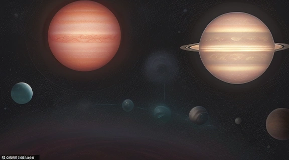 Иллюстрация, показывающая планеты в аспектах оппозиции и квадратуры, символизируя астрология оппозиции квадратуры и их влияние на жизнь.