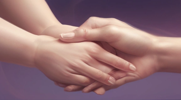 Символическое изображение рук, олицетворяющих белую и черную магию соблазна, разделённых этической гранью.