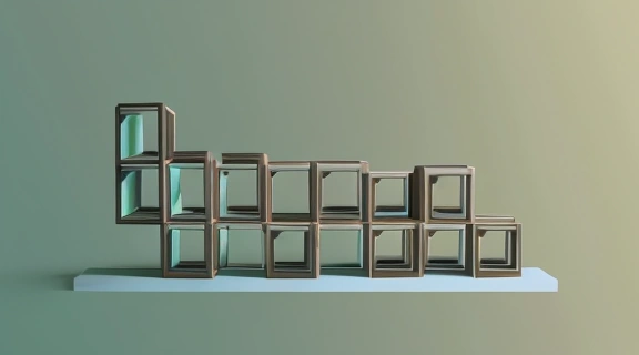 Символическое изображение, демонстрирующее прочность и структуру, с цифрой 4 в центре, олицетворяющее Число 4 в нумерологии.