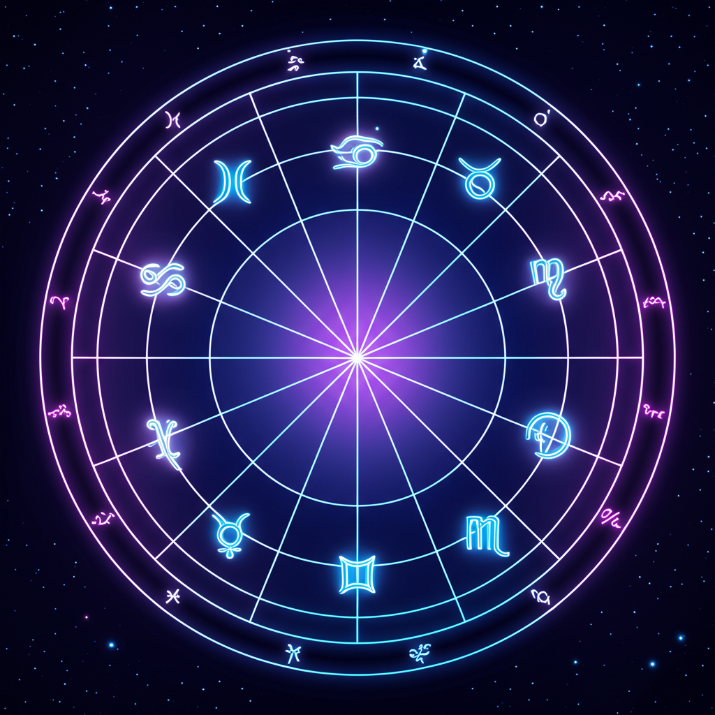 Схематичное изображение, которое показывает, что означают дома в натальной карте