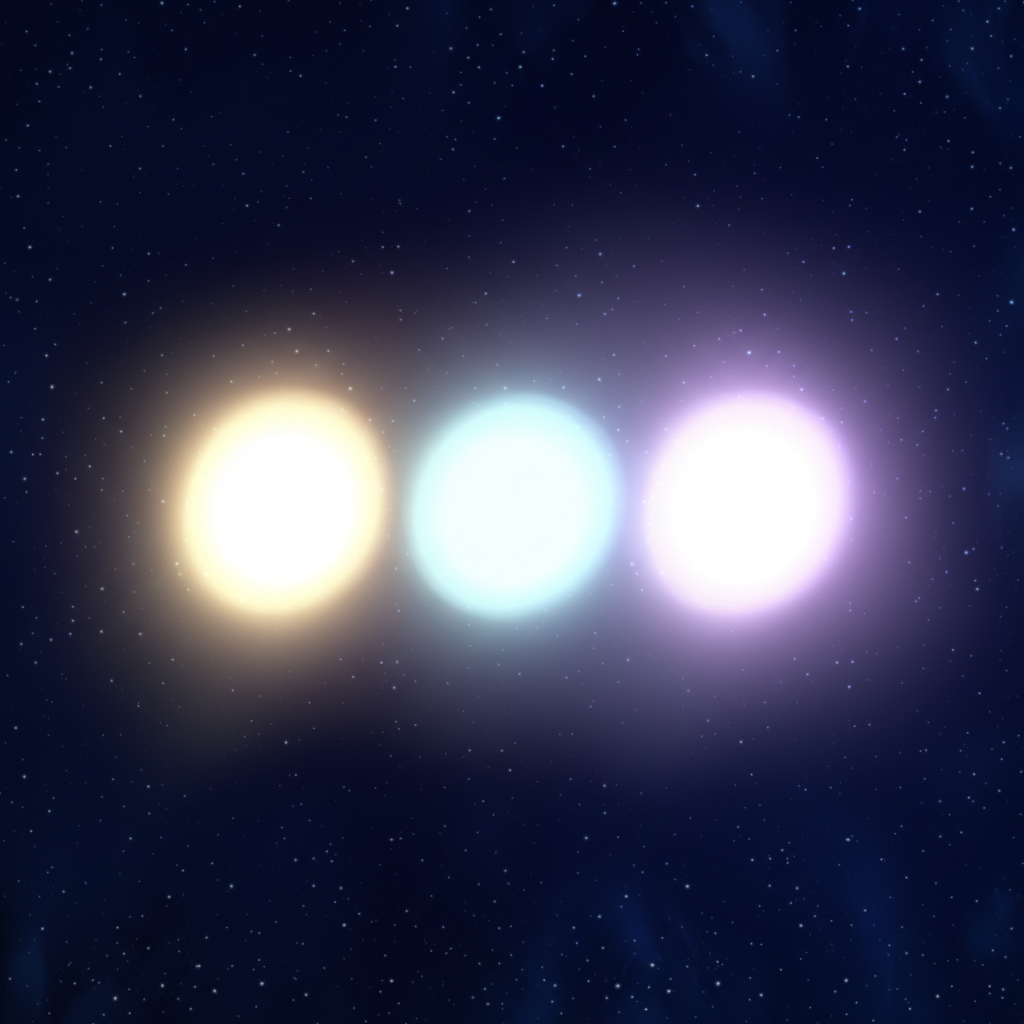 Абстрактное изображение, иллюстрирующее, что такое 333, с тремя светящимися сферами, символизирующими гармонию и баланс.