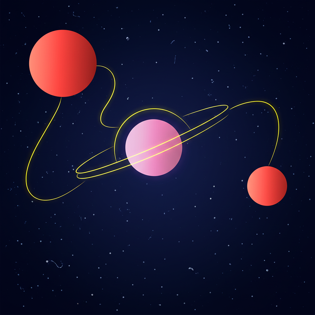 Схематичное изображение планет, иллюстрирующее что такое диспозитор в астрологии