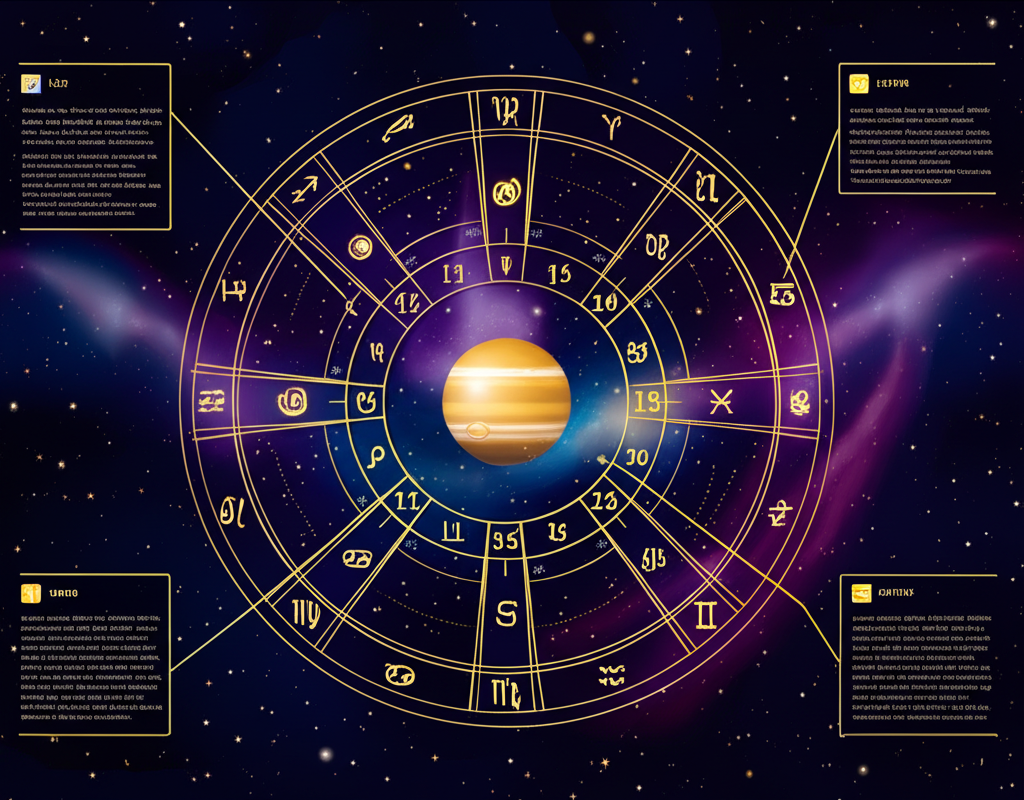 Детальная инфографика, объясняющая что такое градус планеты в зодиакальном круге.