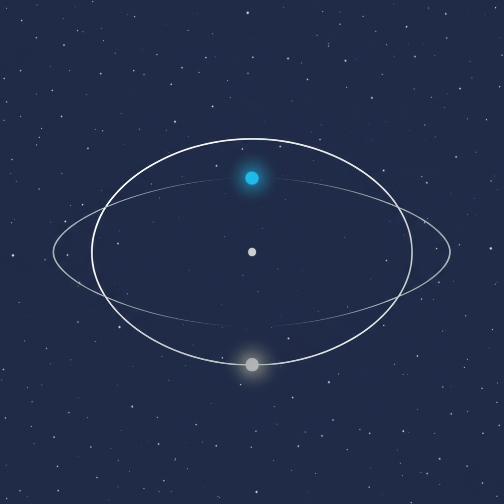 Абстрактная схема, которая объясняет что такое узлы Луны как точки пересечения лунной орбиты и эклиптики.