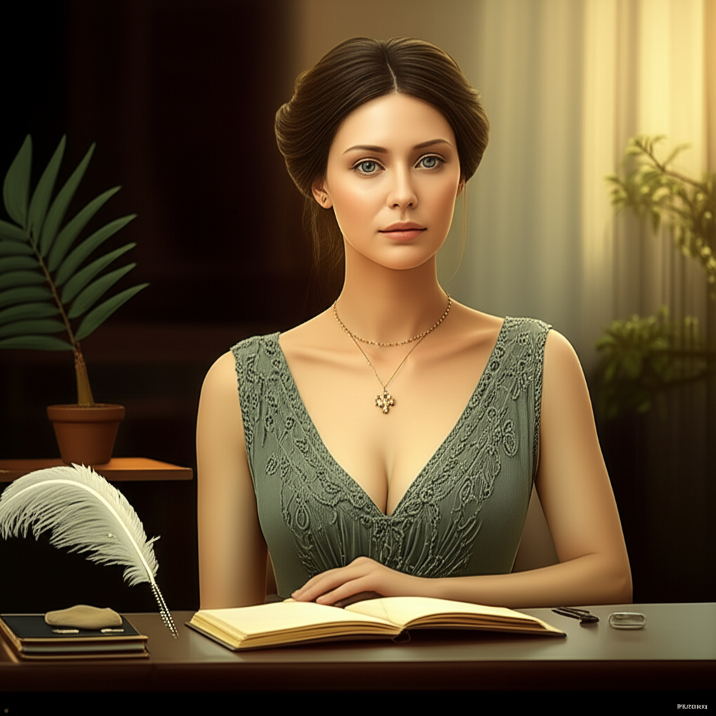 Изображение девушки-Девы, задумчиво смотрящей вдаль, символизирующее дева и её слабые стороны.