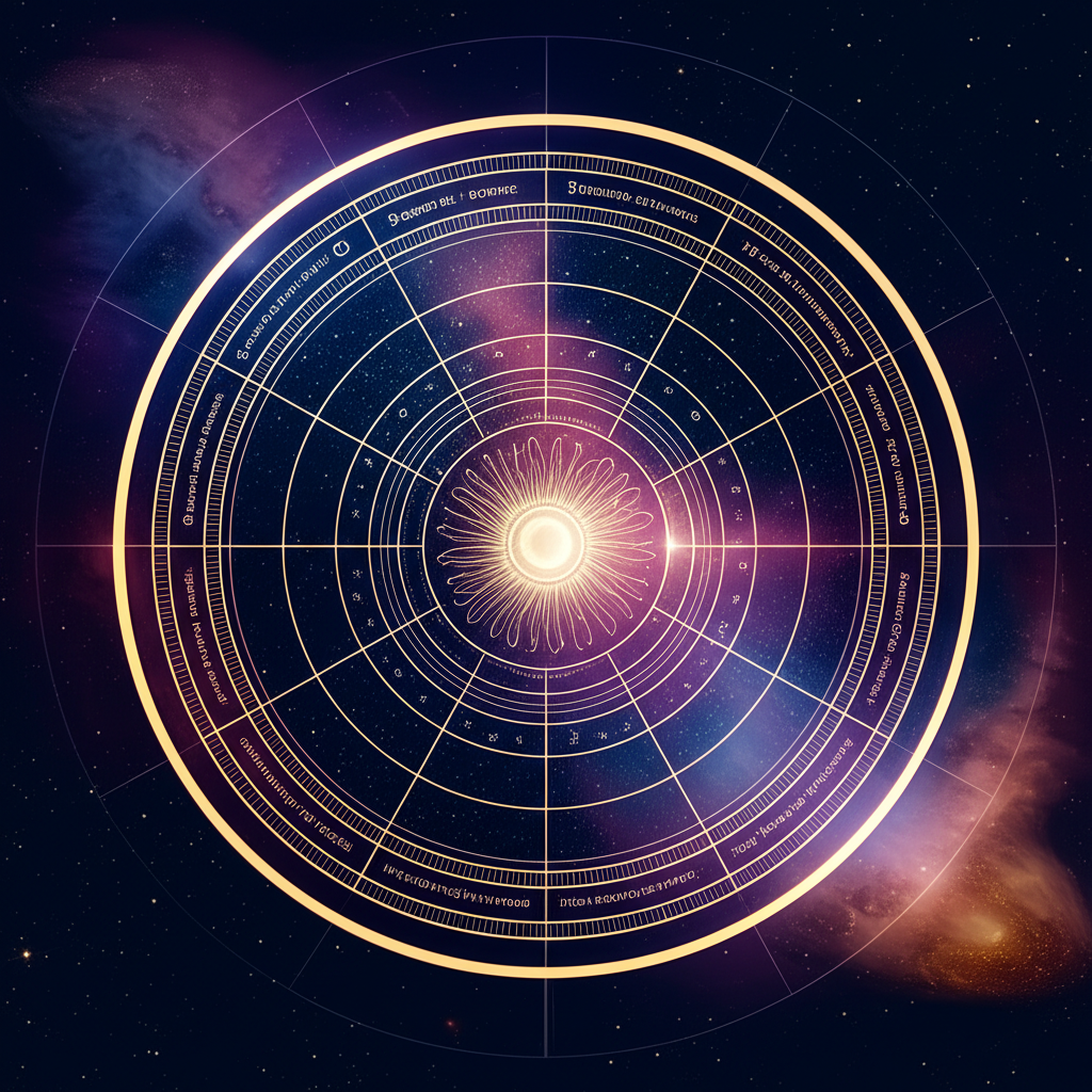 Астрологический круг, где изображены дома гороскопа за что отвечают в виде символов.