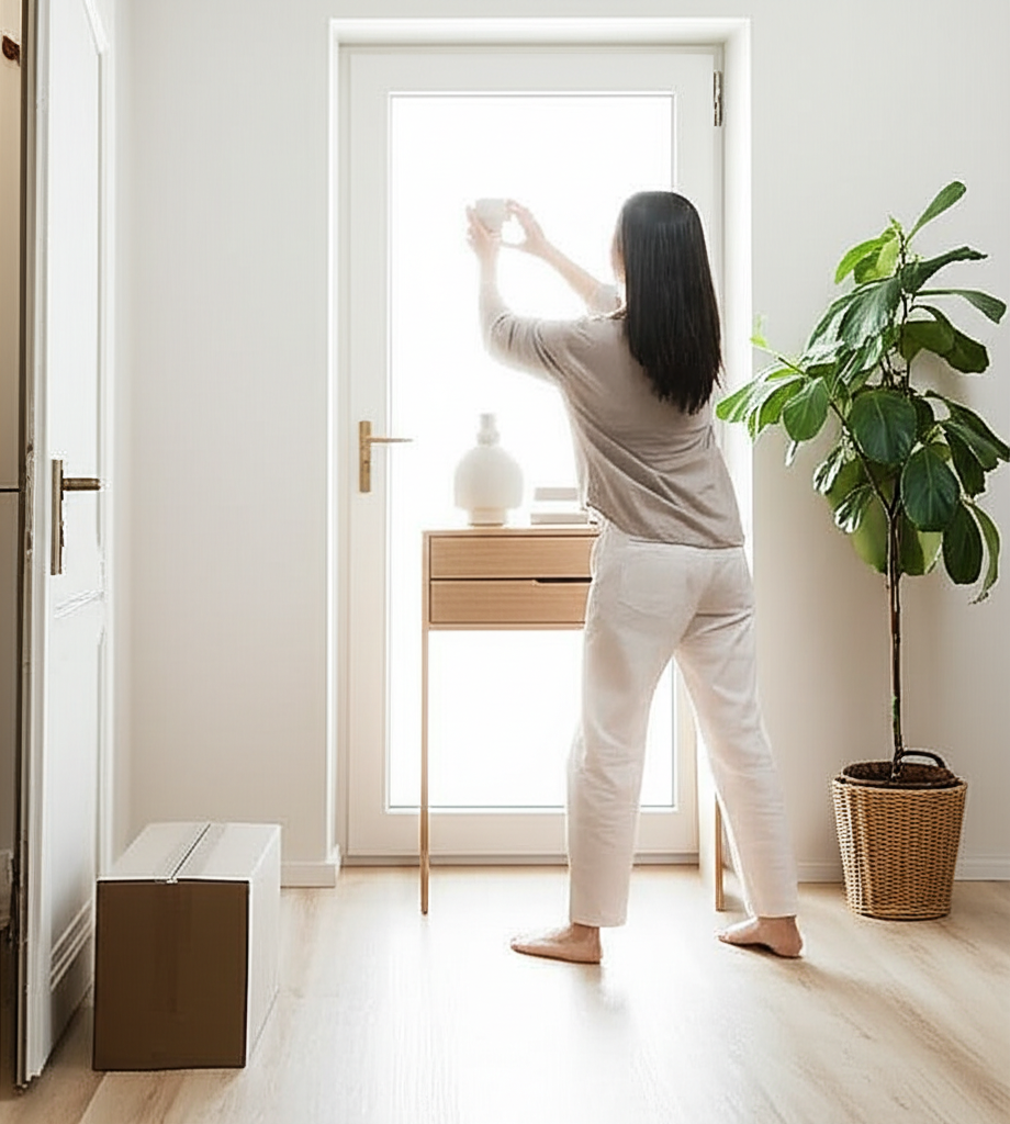 Человек применяет фэн-шуй избавляемся от ненужного в жизни и отношениях, создавая порядок и гармонию.