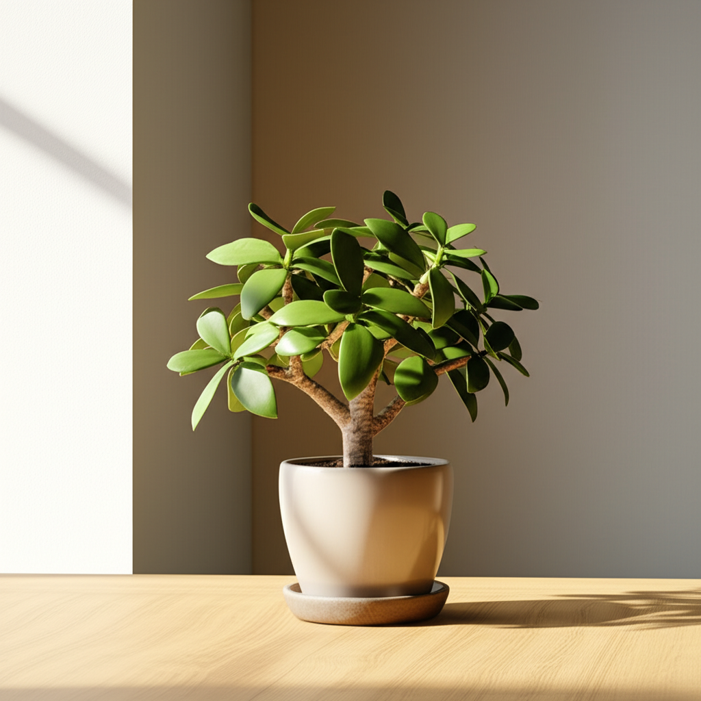 Гармоничная фэн-шуй растения энергетика домашних растений в светлом интерьере.