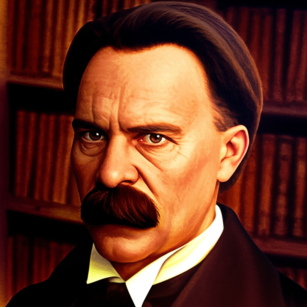 Портрет мыслителя, раскрывающий идеи, которые подарил миру Фридрих Ницше.