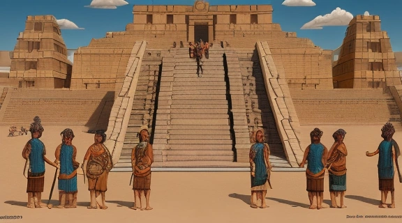 Монументальные Атланты и пирамиды в Туле, столице Государства тольтеков, на пике расцвета цивилизации.