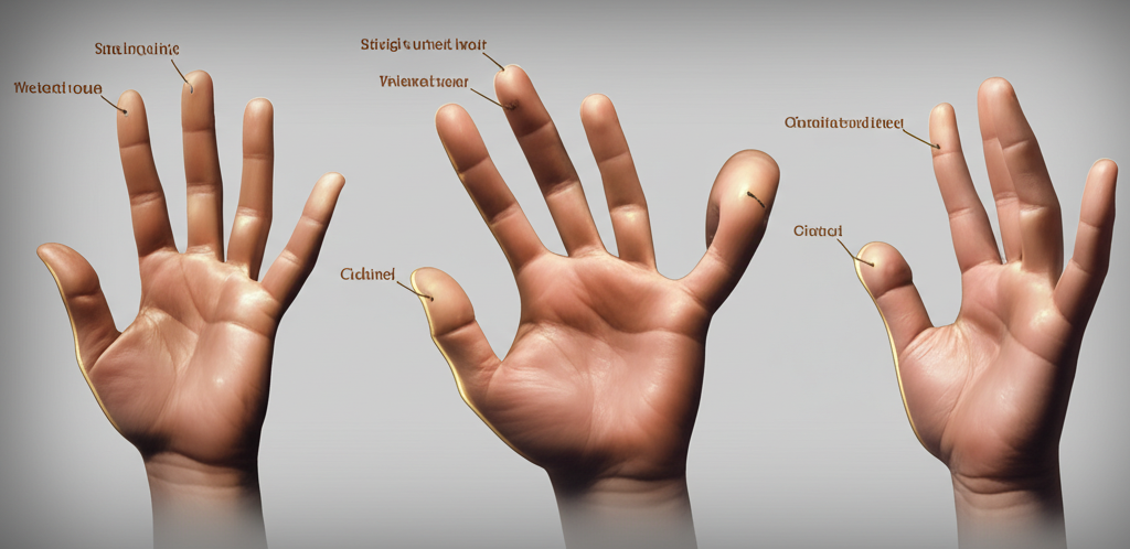 Детальный анализ, показывающий как определяется характер по форме большого пальца на примере разных рук.