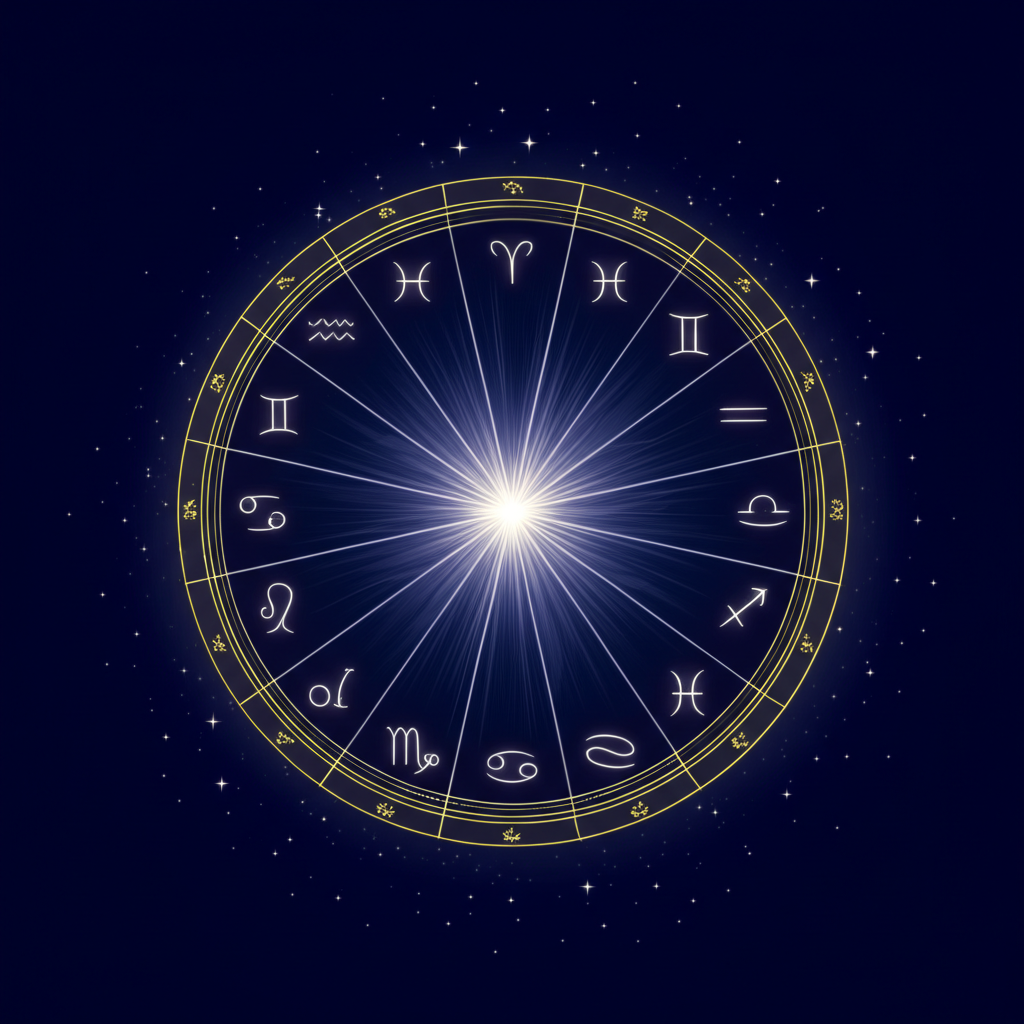 Полная характеристика знаков зодиака на фоне стилизованного зодиакального круга.