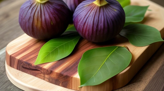 Свежий и сушеный инжир на деревянной доске, подчеркивающие инжир целебные свойства