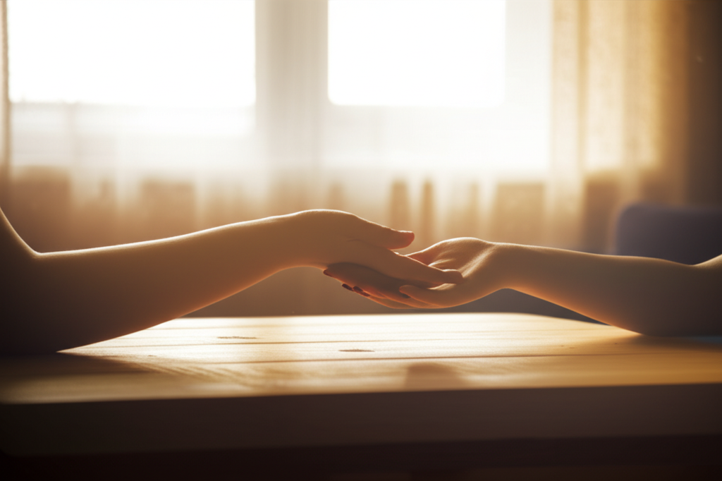 Два человека нашли способ, как извиниться чтобы простили, и восстанавливают отношения.