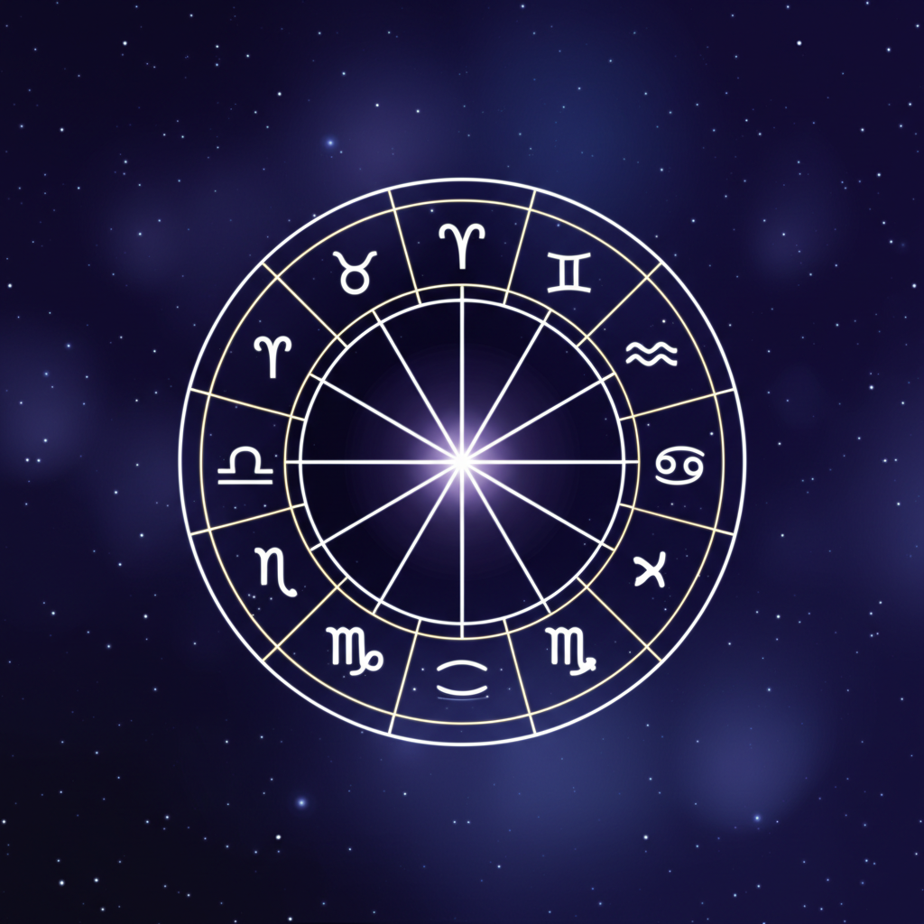 Стилизованный зодиакальный круг, чтобы определить ваш знак зодиака по дате рождения