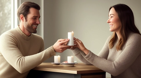 Счастливая женщина, принимающая подарок с улыбкой, демонстрируя, как принимать подарки с благодарностью и изяществом.