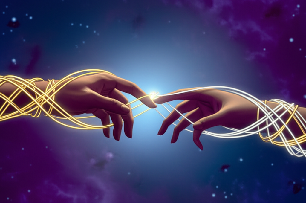 Символическое изображение того, как приворожить на всю жизнь через создание нерушимой энергетической связи.