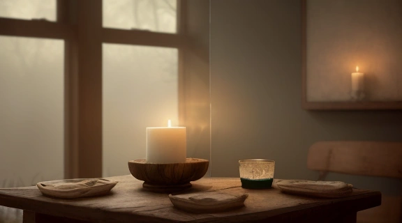 Человек проверяет сглаз с помощью стакана воды и яйца, интерпретируя фигуры белка