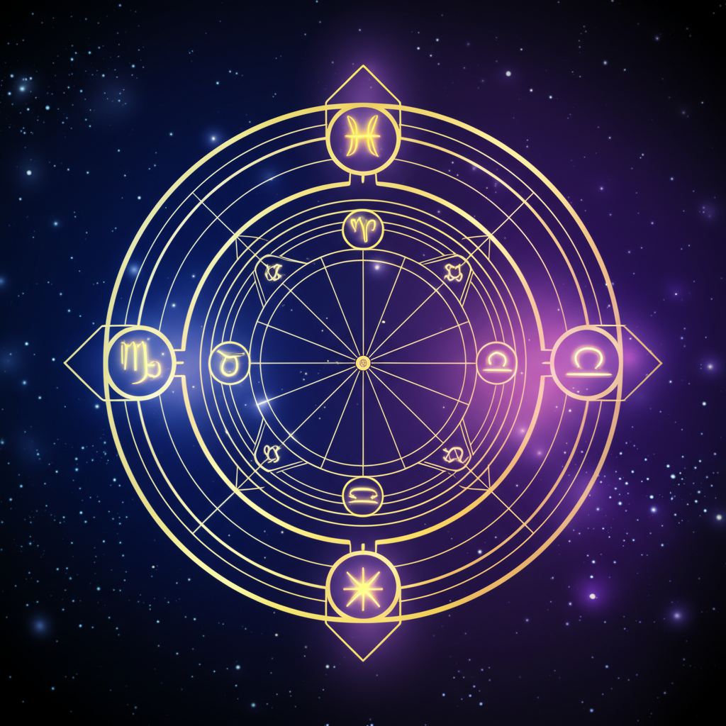 Детальная инфографика, помогающая рассчитать гороскоп рождения онлайн