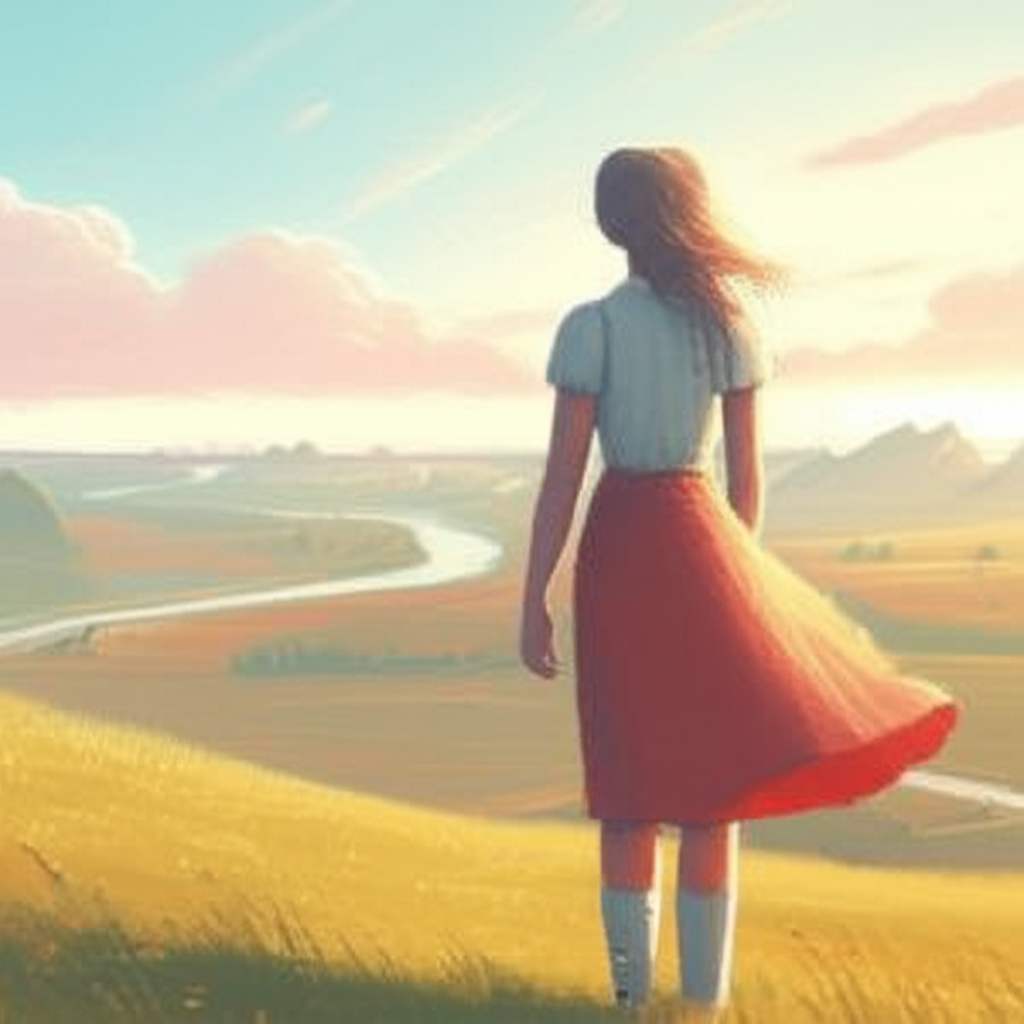 Человек на холме встречает рассвет — практический путь, как стать счастливым.