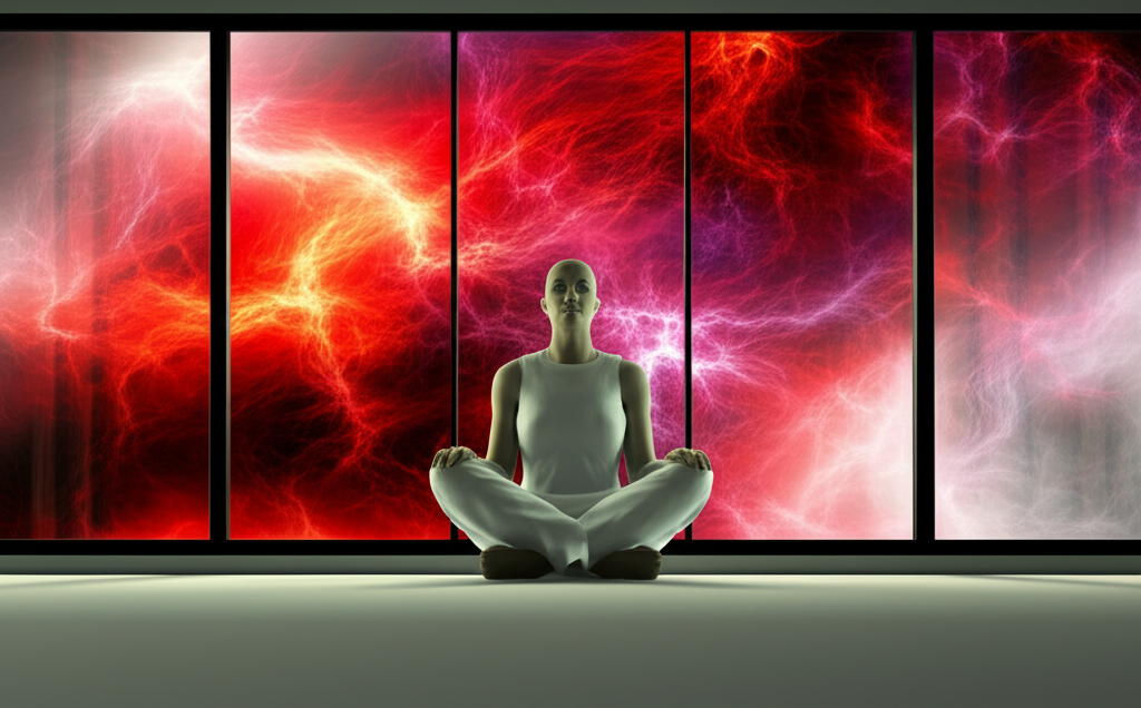 Спокойный человек, который знает, как удержаться в страстях, на фоне бушующей стихии эмоций.