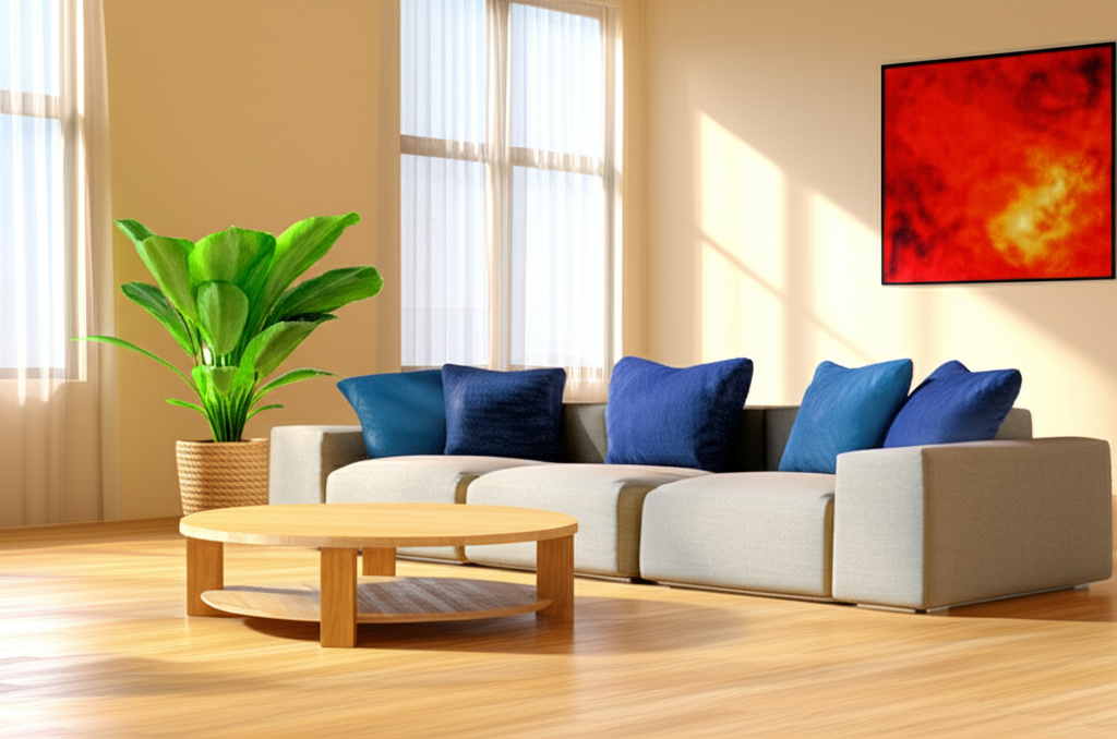 Гармоничный интерьер гостиной, помогающий выбрать стиль Фэн-шуй для квартиры