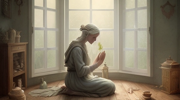 Изображение демонстрирует, как выгнать домового из дома при помощи очищающих ритуалов и света, восстанавливая спокойствие в жилище.