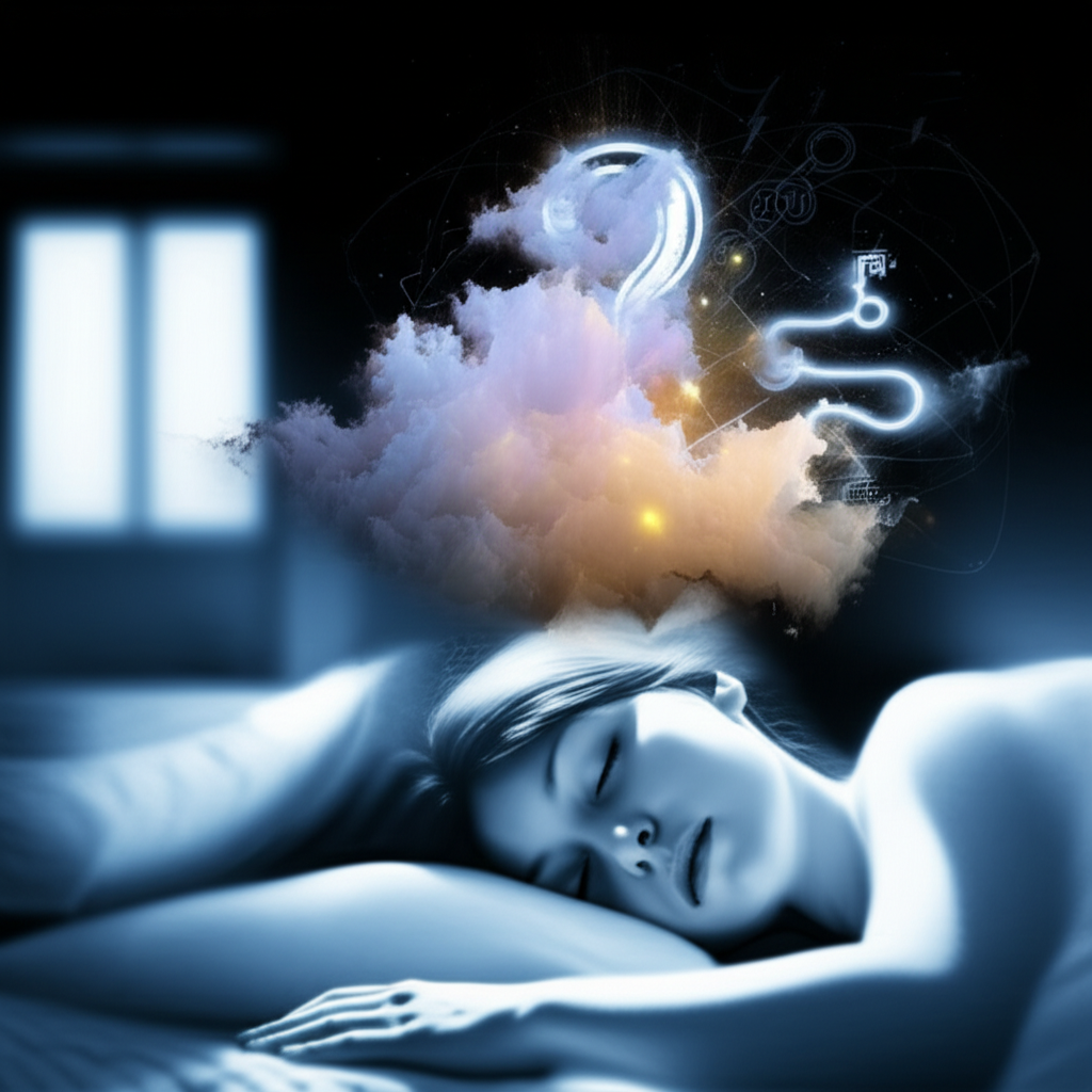 Иллюстрация, объясняющая, как запрограммировать вещий сон через работу с подсознанием.