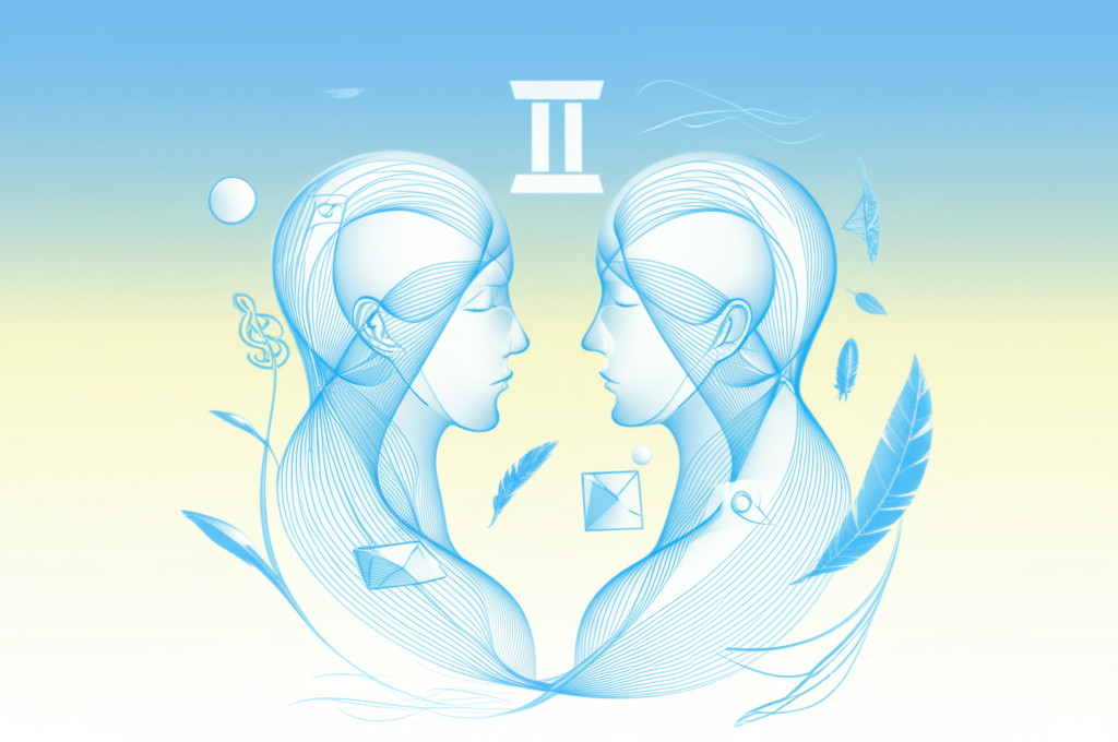 Символическое изображение, раскрывающее какая стихия у Близнецов — Воздух.