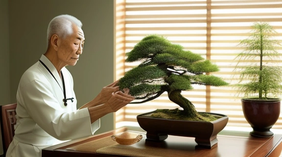 Опытный практик проводит пульсовую диагностику, демонстрируя древние традиции китайской медицины