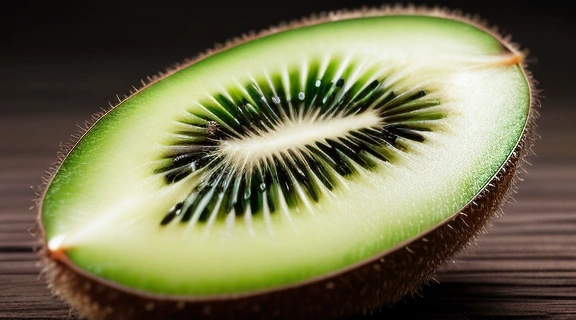 Свежие зеленые киви, разрезанные пополам, демонстрируют Киви польза для организма, витамины и сочную мякоть.