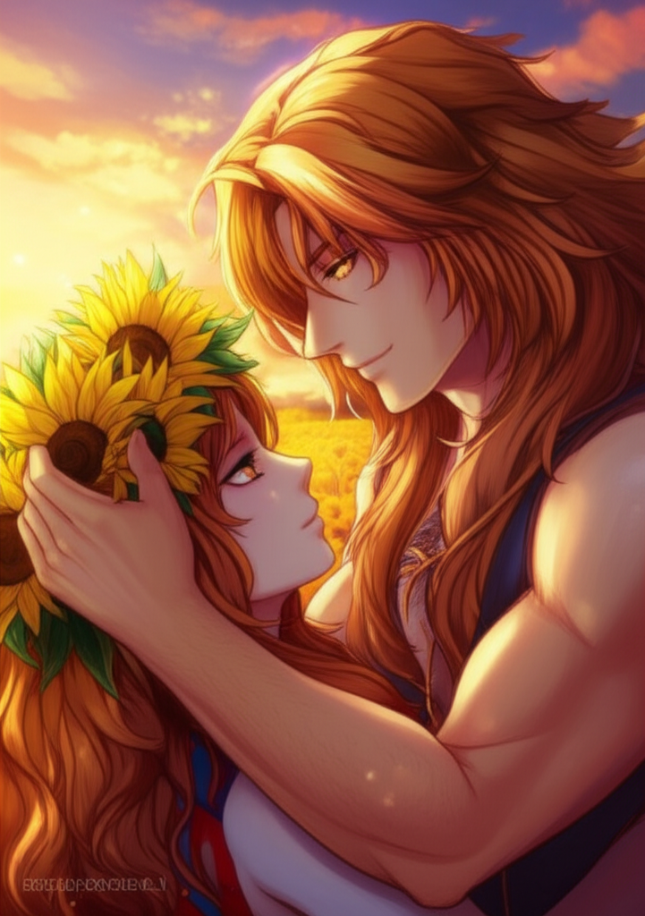 Иллюстрация, которая показывает, когда влюбляется лев, демонстрируя его королевскую щедрость и заботу.