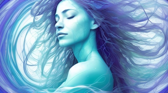 Изображение абстрактного проявления любви, свободы и интеллекта, отражающее, когда влюбляется водолей