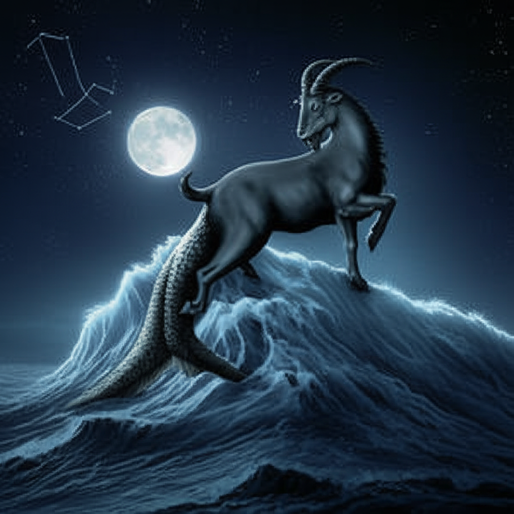 Мифический символ, который показывает, что козерог это знак, соединяющий земные амбиции и эмоциональные глубины.