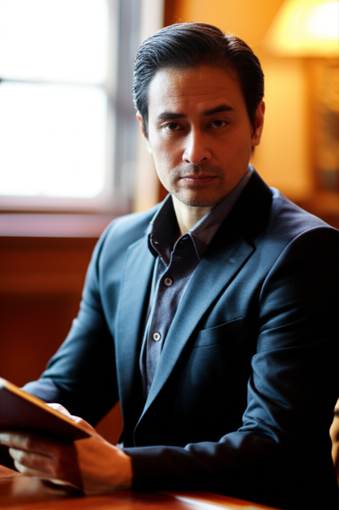 Задумчивый мужчина-Козерог, символ надежности и верности, демонстрирующий глубокие чувства в любви.