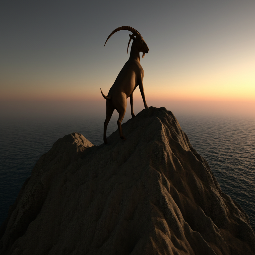 Символ мифического морского козла, иллюстрирующий козерог знак зодиака даты.