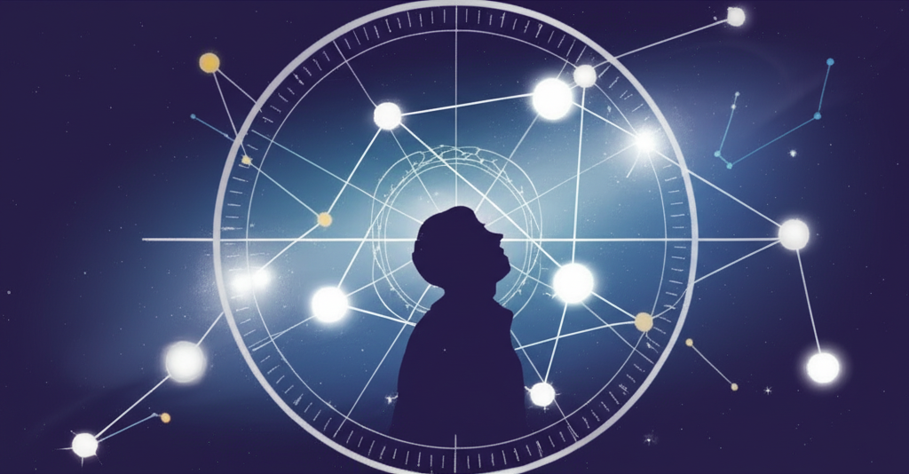 Специалист помогает клиенту купить натальную карту и понять ее значение.