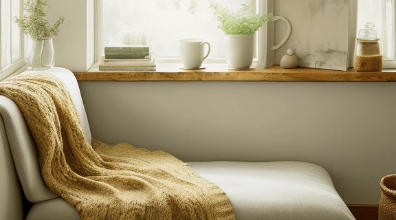 Человек пьет теплый травяной чай из кружки, используя домашнее лечение простуды.