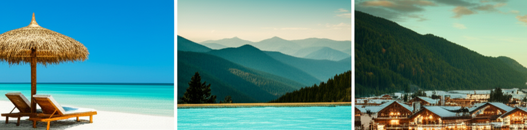 Лучшие курорты мира, объединенные в одном живописном пейзаже для идеального отпуска.
