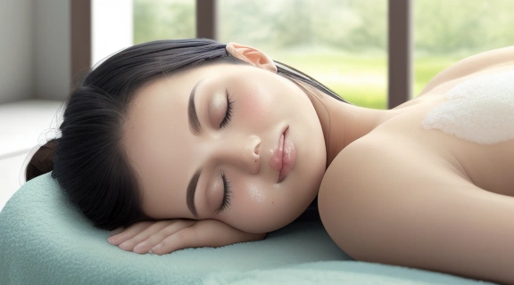 Женщина получает профессиональный массаж лица в спа-салоне