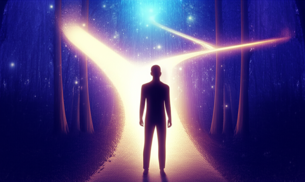 Символическое изображение путей выбора, раскрывающее, в чем заключается миссия ясновидения.