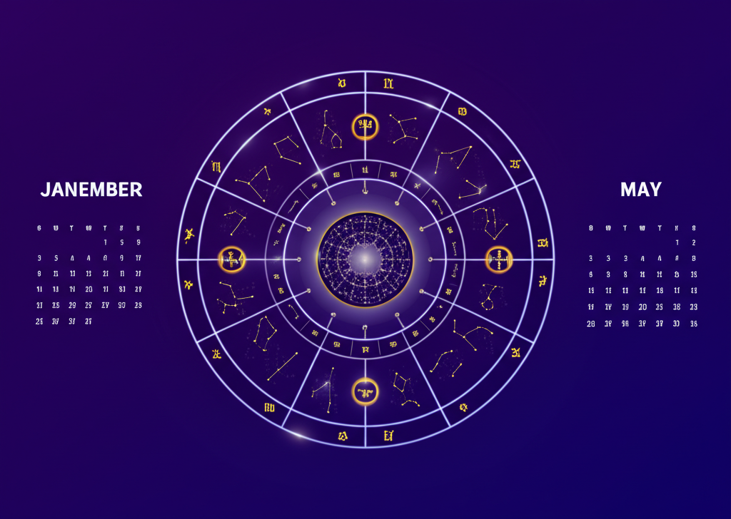Детальная натальная карта на месяц с расположением планет и зодиакальных знаков.