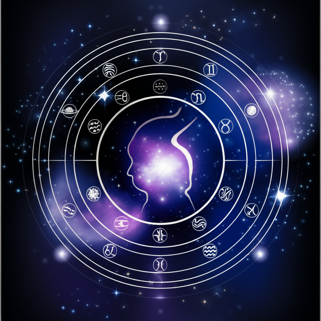 Детальная натальная карта онлайн с расшифровкой, показывающая планеты в знаках зодиака и домах гороскопа.