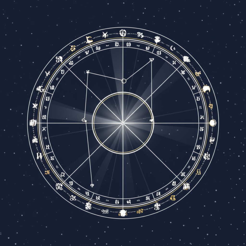 Детальная инфографика, показывающая, как выглядит натальная карта сделать онлайн.